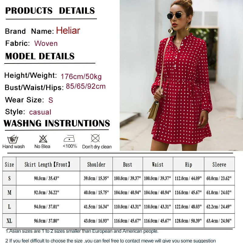 Heliar с v-образным вырезом в горошек платье шерстяное на пуговицах тянется талии