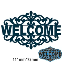 11173mm welcome brand metal cutting dies decoration scrapbook embossing paper craft album card punch knife