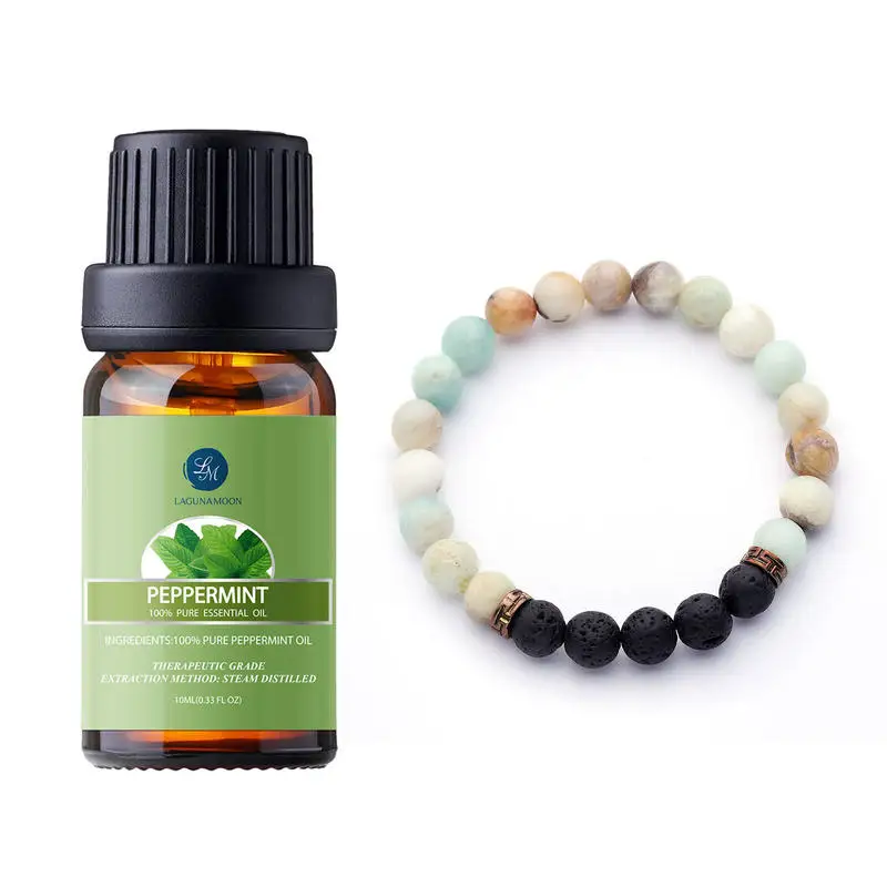 

Lagunamoon Tea Tree Essential Oil 10ml with Unisex Jewelry Diffuser Bracelet for Perfume Relieve Stress Massage Yoga Spa