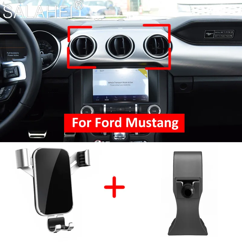Mobile Phone Holder Clip Mount For Ford Mustang 2015 2016-2018 Interior Dashboard Support Car Accessories Mobile Phone Holder