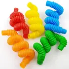Новая популярная цветная эластичная пластиковая трубка, растягивающиеся сильфоны для взрослых и детей, декомпрессионные детские развивающие игрушки