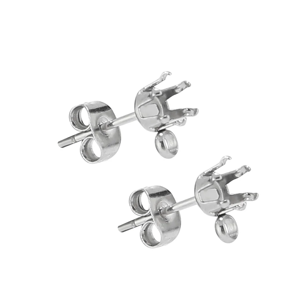 20 шт./лот из нержавеющей стали тон оснастки серьги уха шпилька с петлей подходит 6