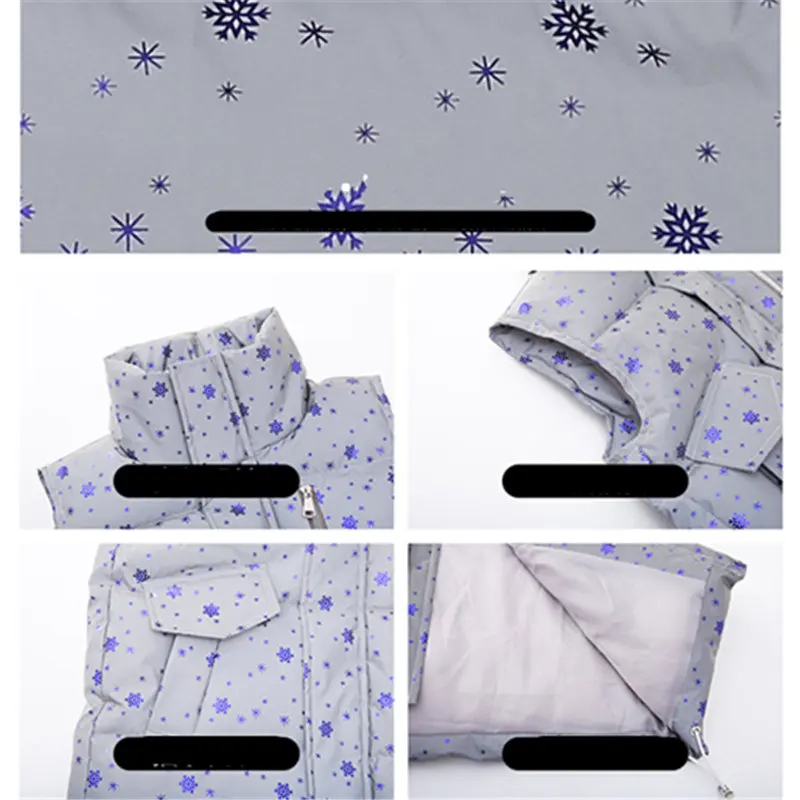 

Winter Autumn Baby Girls Waistcoat Children Vests Sleeveless Clothes Thicken Warm Fashion Print Night Reflective For Kids 4-13Y