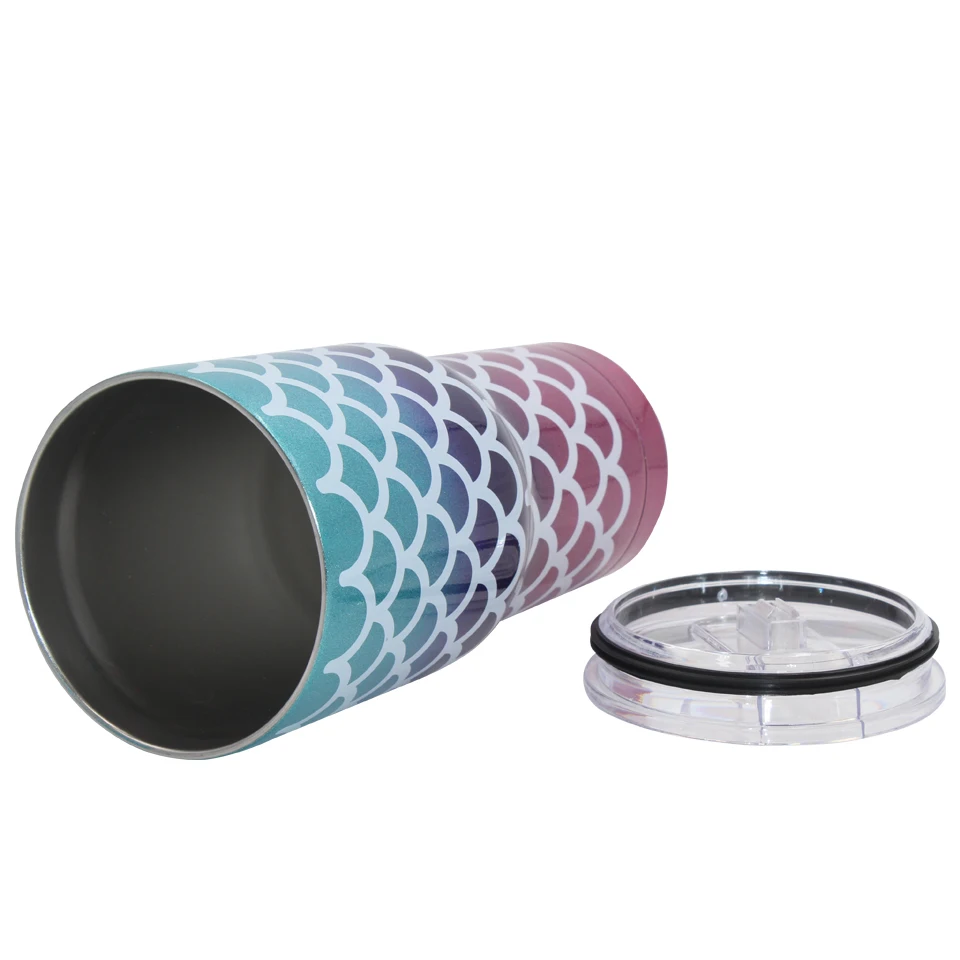 30 унций Русалочка стаканчики Тройная Изолированная нержавеющая сталь двойные