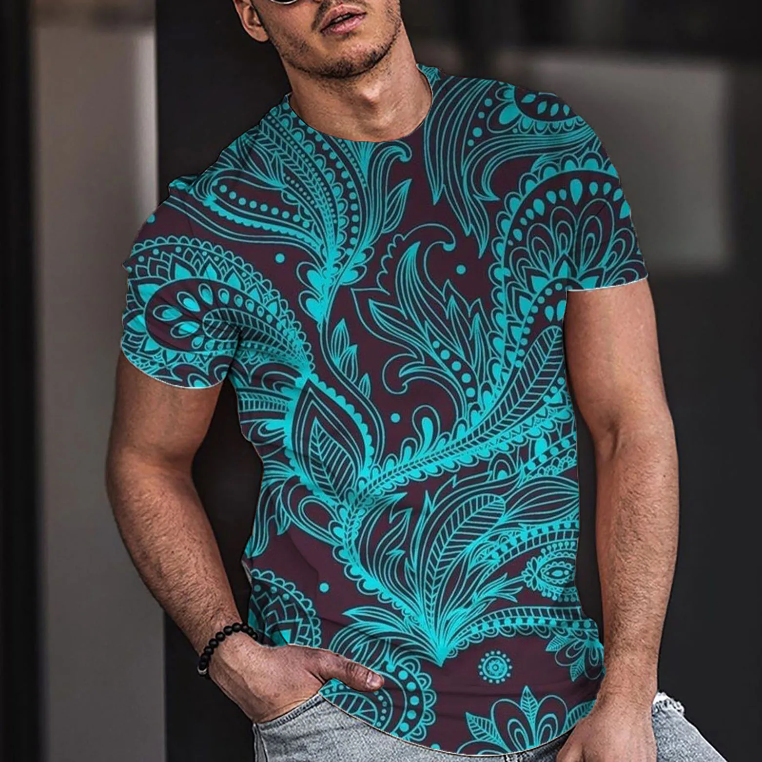 

Men's T-shirt New 3D Printing Fashion Sports O-neck Plant Series T-shirt Casual Hip Hop Short Sleeve Comfortable T-shirt