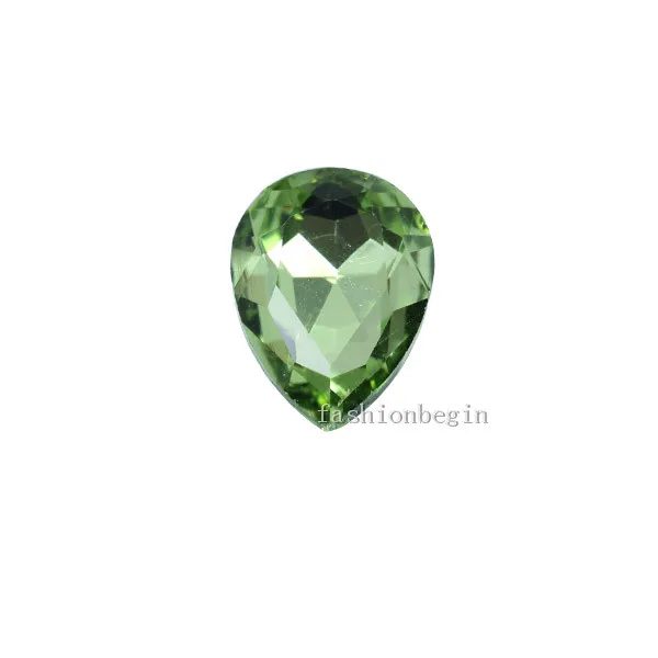 lt green 30p 4x6 мм каплевидный цвет с заостренным фольгированным дном задняя Стеклянная Каменная граненая кристаллическая Стразы для дизайна ногтей бриллиантовые драгоценные камни бусины для изготовления ювелирных изделий - Цвет: lt green