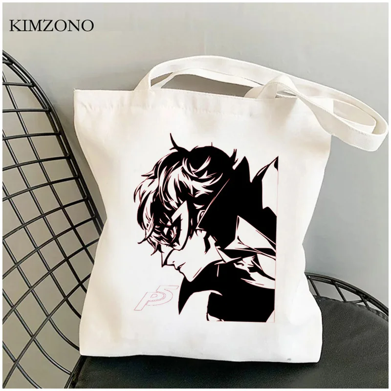 

Persona 5 shopping bag bolso tote recycle bag reusable bolsa grocery bag sacola string ecobag foldable custom
