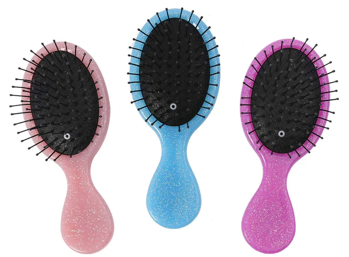 

3Pcs Women Valentines Day Best Gift Small Wet Hair Brush For Baby Kids Pocket hairbrush Pro, for Curly Hair, Wet Dry Hair Tangle