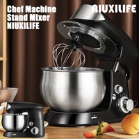 niuxilife 3 5l stand mixer chef machine stainless steel mixer food blender kitchen dough processor egg beating machine
