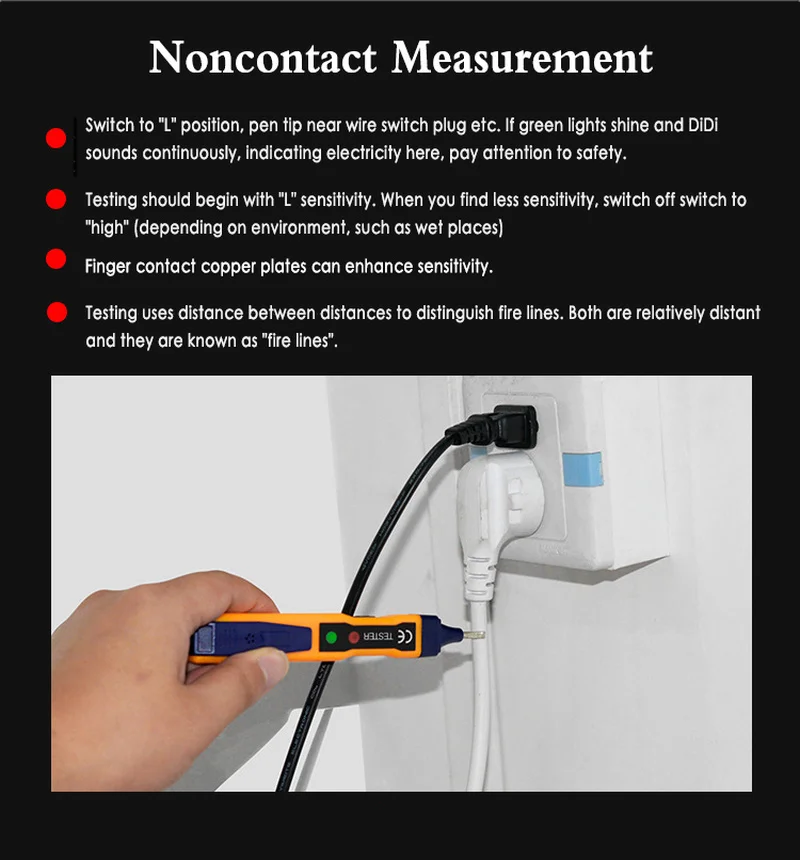 Новинка 2019 цифровой детектор напряжения Бесконтактный Электрический тестовый er