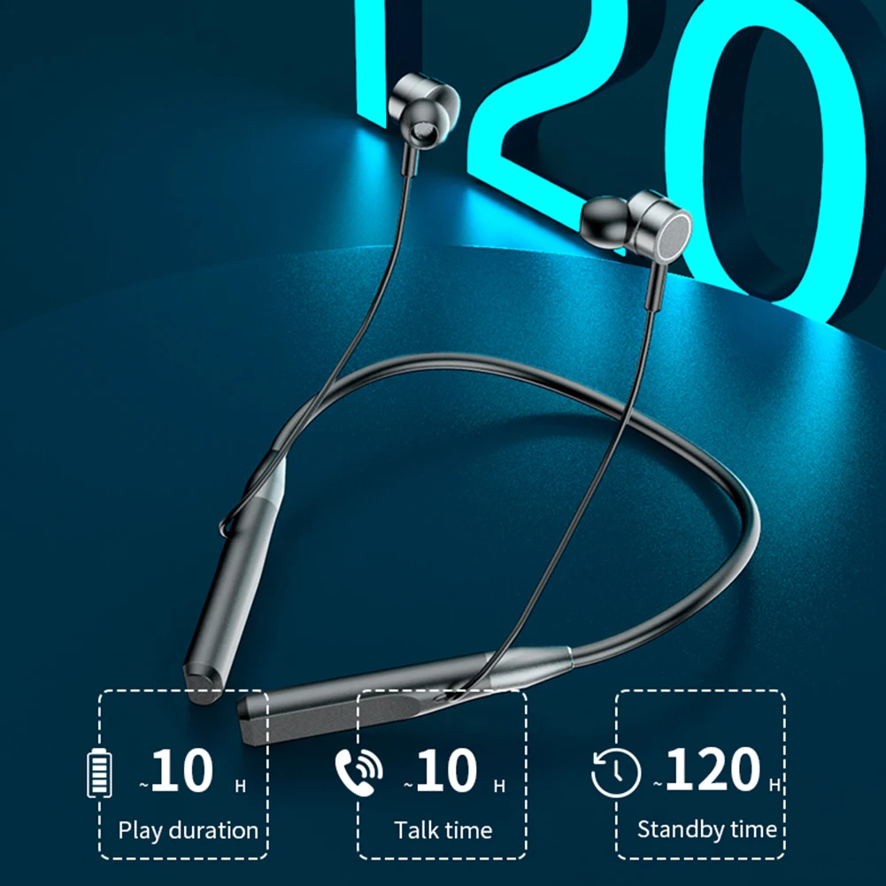 

K20 Bluetooth-compatible 5.0 Headphones Wireless Neckband Sport Earphones Headset Magnetic In Ear Earbuds with Mic