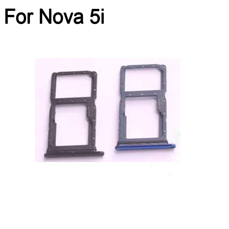 100% синий лоток для SIM-карты Huawei Nova 5i SD-карты держатель ящик 5 i части nova5i | Мобильные