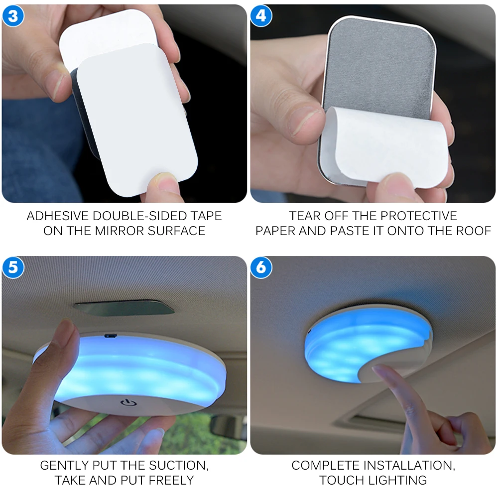 Светодиодный светильник для чтения в салоне автомобиля с автоматической