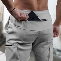 2022 new sweatpants men pants gyms workout fitness sports trousers male running skinny track pants training jogger pants black