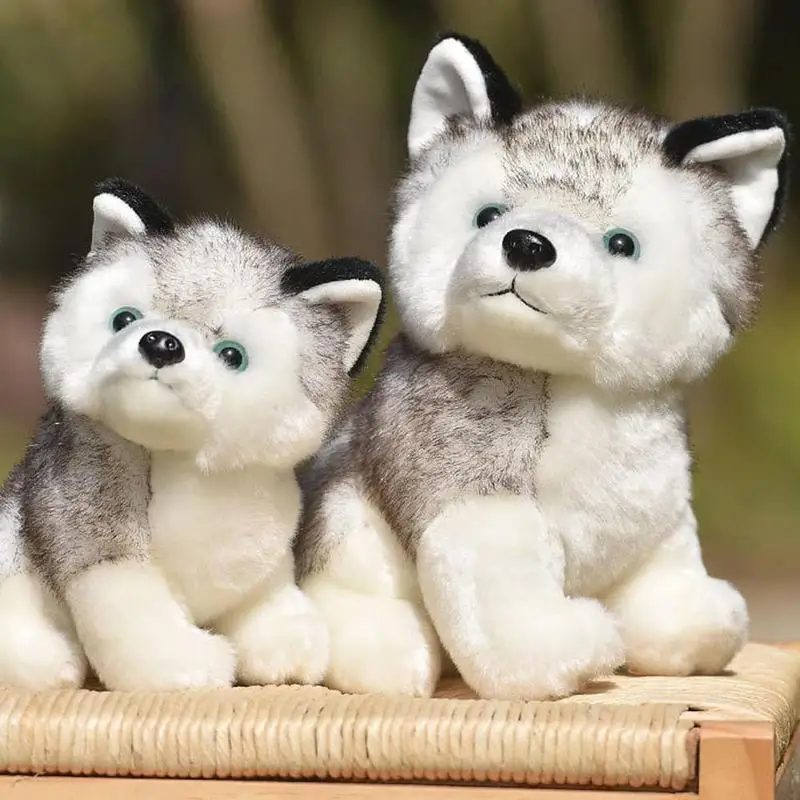 

20cm Cute Simulation Husky Plush Doll Toy PP Cotton Stuffed Animal Dolls Soft Plush Toy Doll Pillow Cushion Home Decor Kids Gift