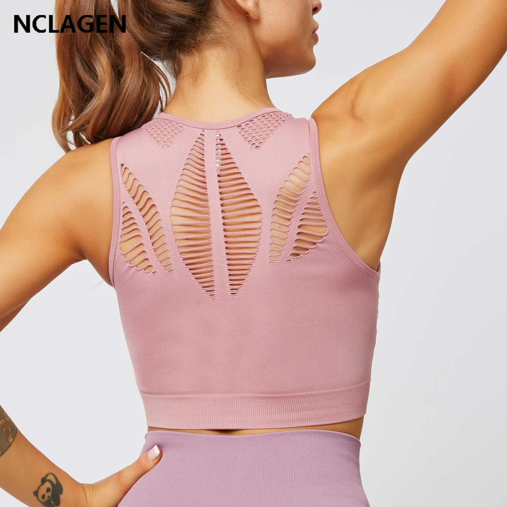 Спортивный бюстгальтер с высокой поддержкой женское укороченное нижнее белье