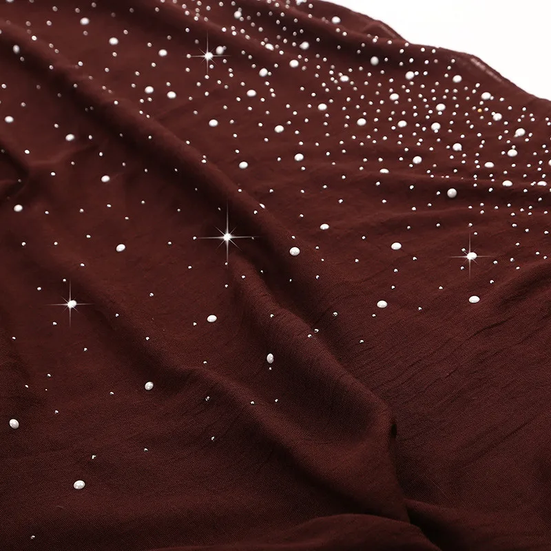 Женский шифоновый однотонный мусульманский головной платок шали и накидки из