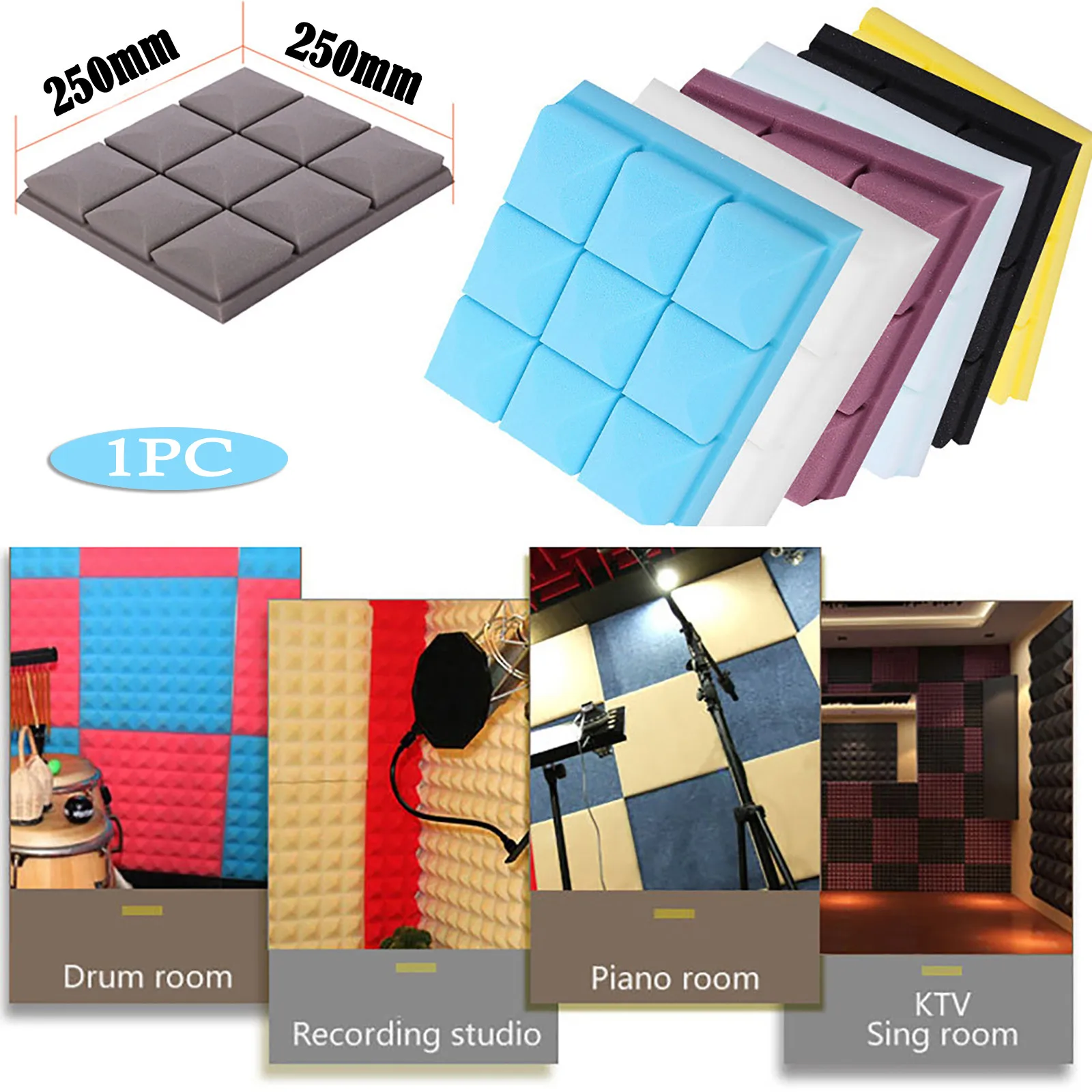 Звукопоглощающая настенная наклейка s хлопковая акустическая пена стоп