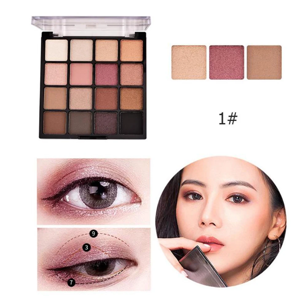 16 цветов персиковый макияж жемчужные тени для век Палитра мерцающие стойкий