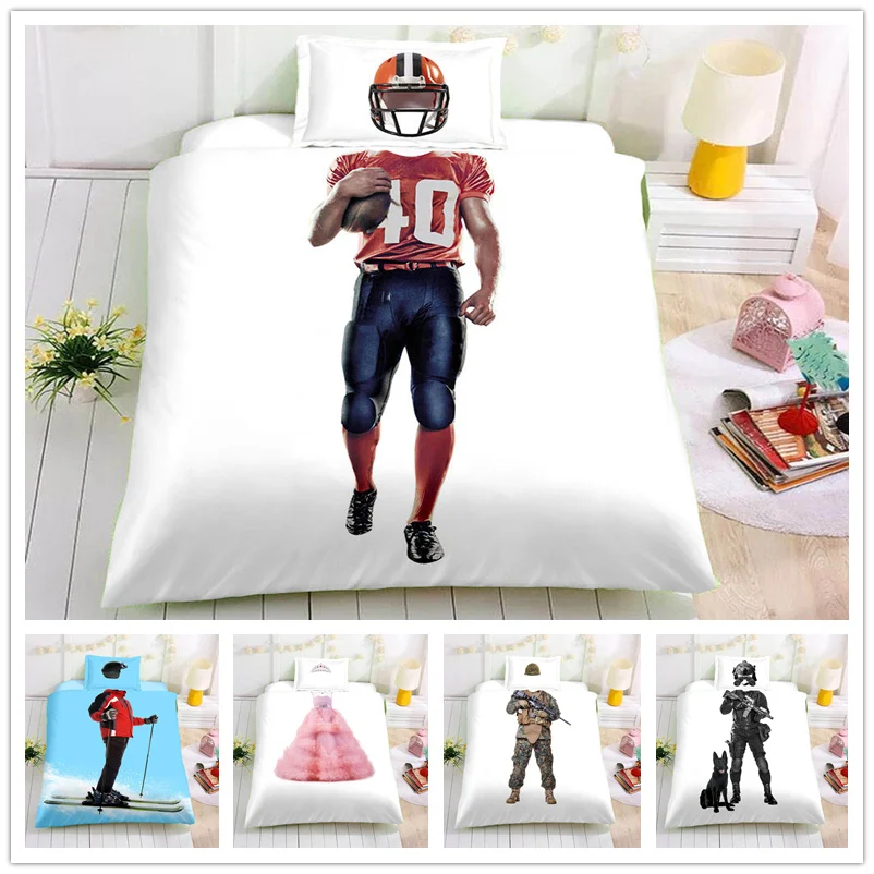 

Cartoon Children Bedding set King Twin Queen Size Bedding Supplies with Character Career for Home Textile of Quilt Cover Set