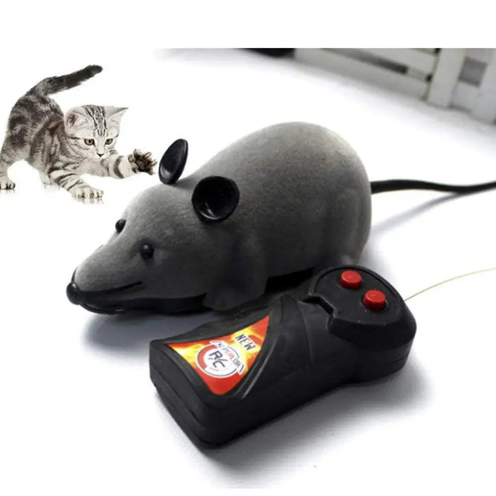 Wireless Remote Control Mock Fake Rat Mouse Mice RC Radio Toys Prank Joke Scary Trick Bugs for Party and For Cat Puppy Funny Toy | Игрушки и