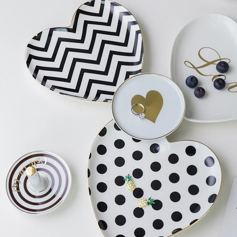 Керамическая тарелка для ювелирных изделий в скандинавском стиле тарелки кольца