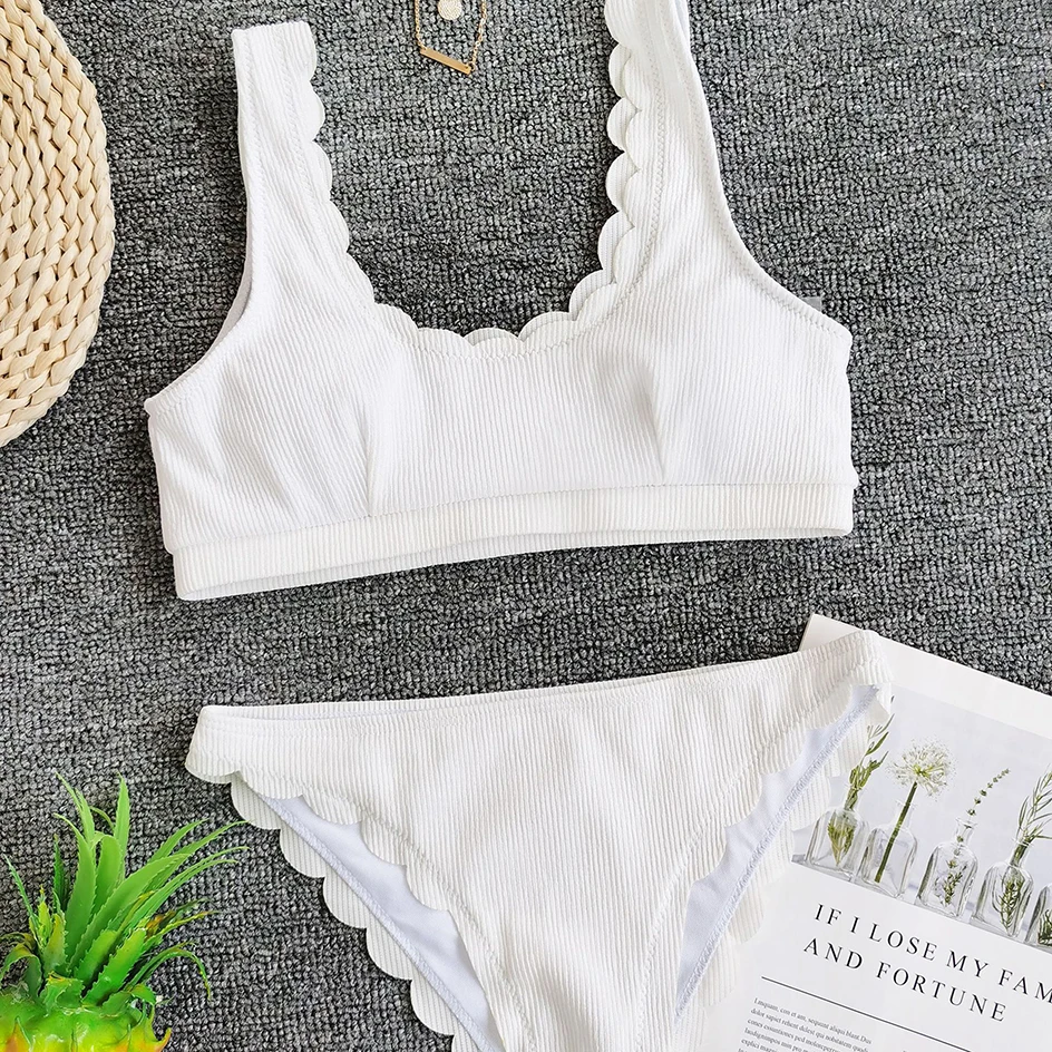 

Sexy Black White Bikini 2020 Swimsuit Woman High Cut Bikinis Set Swimwear Women Beachwear Swimming for Bathing Suit Female Wear