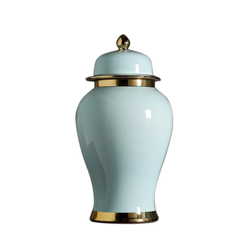 Античная королевская ручная роспись сине белая керамическая золотая