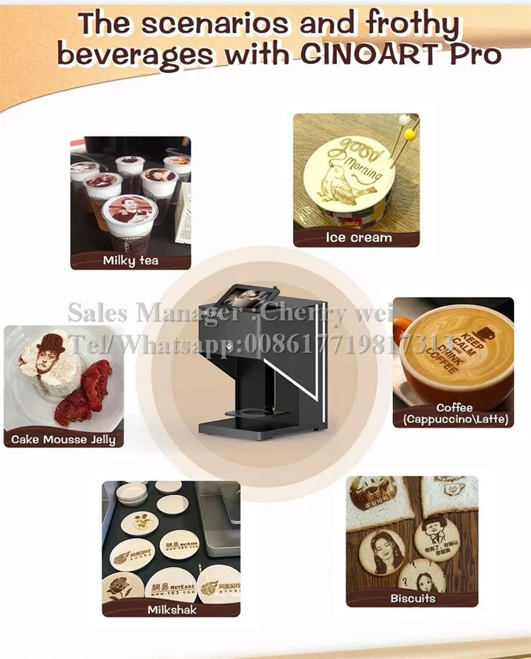 Недорогой съедобный пищевой краситель 3d принтер для кофе кофейной машины |