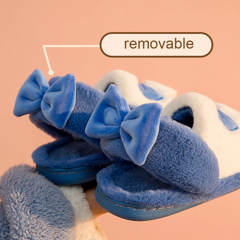 

Winter Women Warm Slippers Short Plush Leisure Indoor Bedroom Brand Cute Plush Doll Slippers Couple Cotton Shoes Gift For Girls