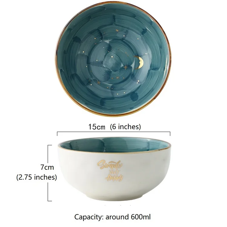 6 дюймов керамическая Салатница завтрак фруктовый десерт миски домашняя
