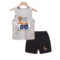 childrens clothing new sets girls boys clothes summer two piece kids shorts vest suit unisex cotton sleeveless pullover tops