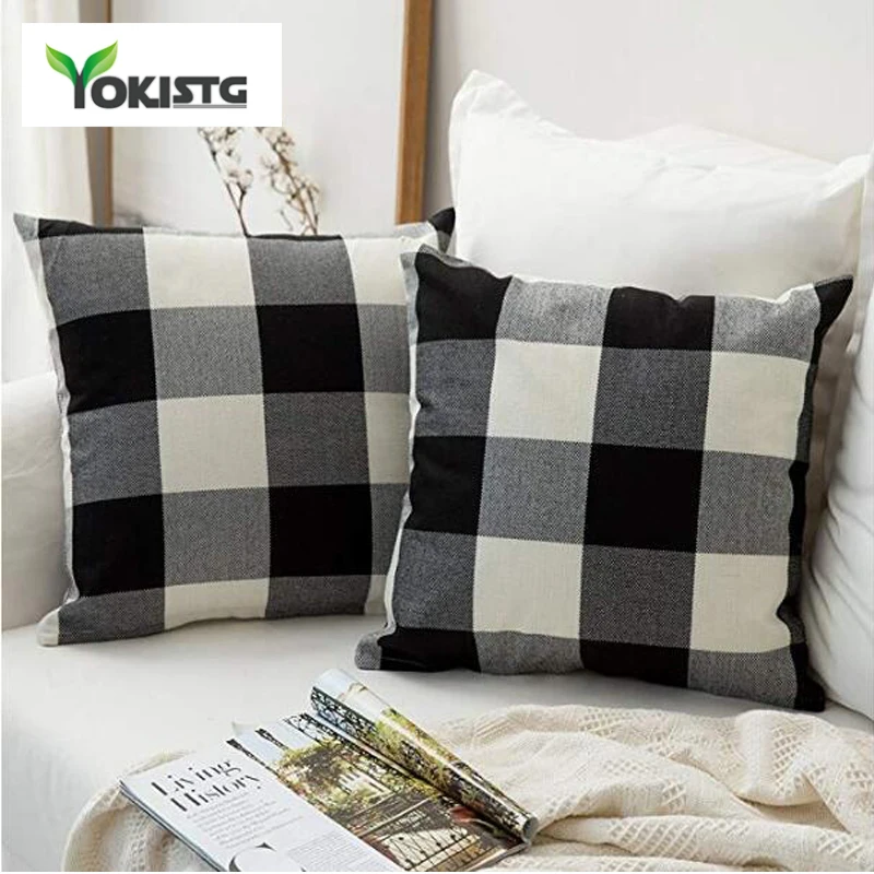 Наволочка YokiSTG Plais льняная наволочка наволочки для кровати геометрические