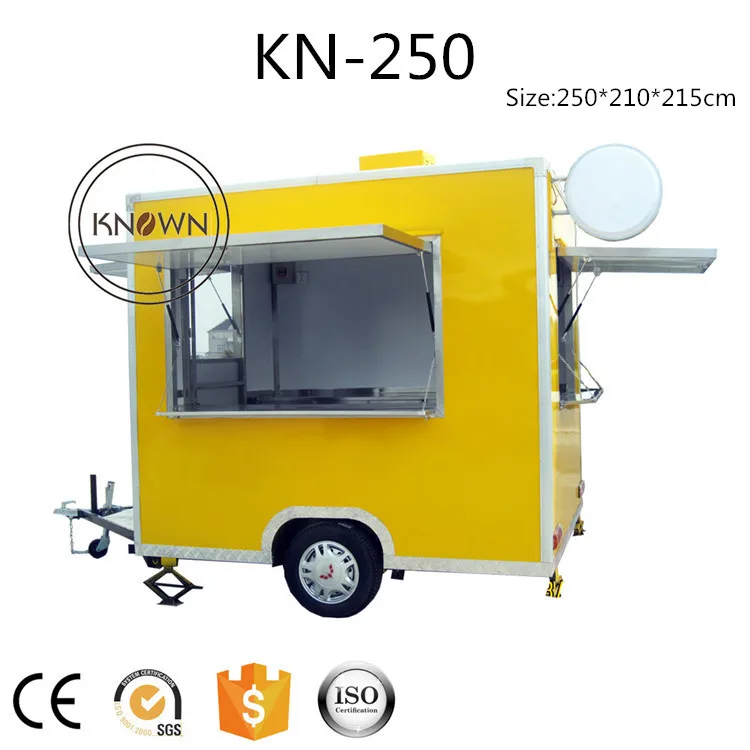 Уличный Подержанный мобильный прицеп для еды тележка с лучшим качеством продажи|