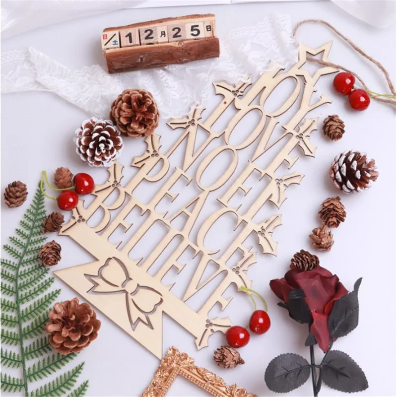 

Wood Christmas Tree Family Stand Name Ornament Laser Cut Xmas Tree Plaque Unique Gift for Christmas Star Festive Holidays