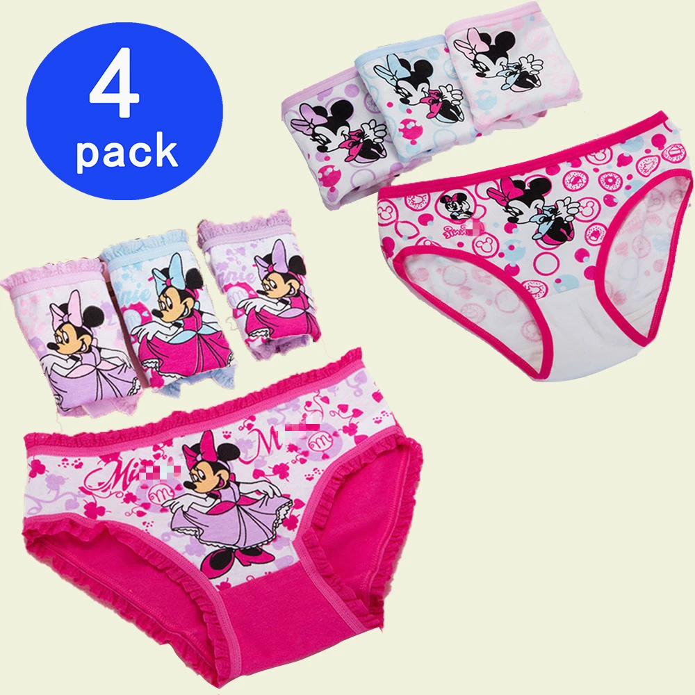 Трусики для маленьких девочек 4 шт./лот хлопковое детское нижнее белье милые