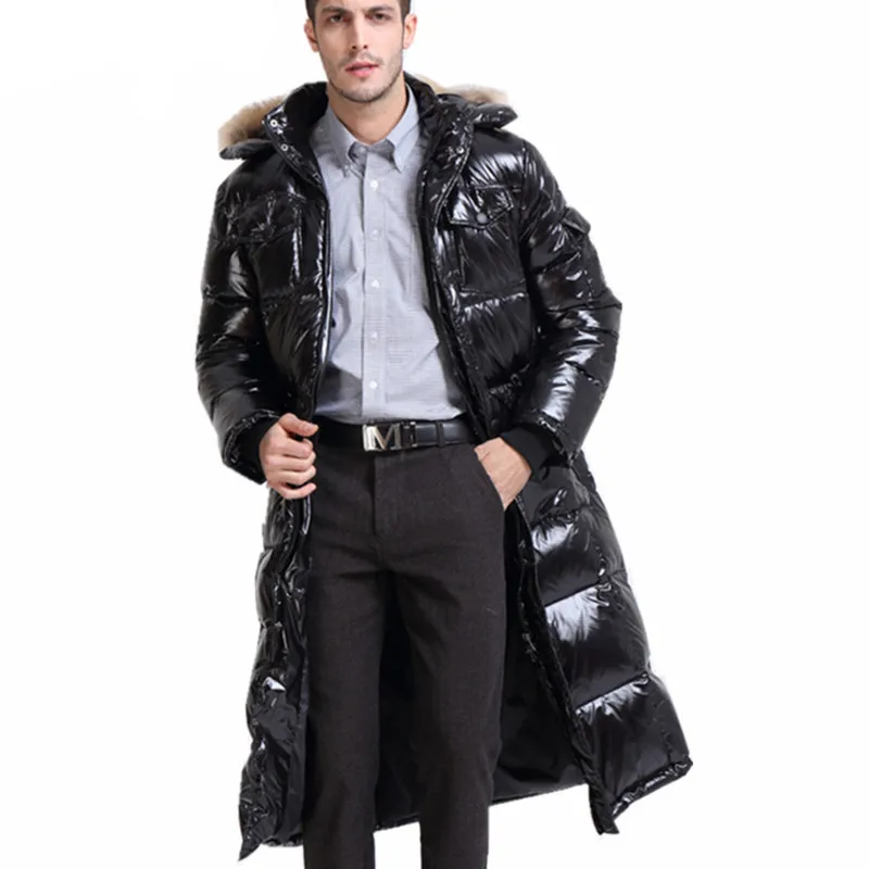 Камуфляжное Мужское пальто на белом утином пуху зимняя мужская куртка теплые