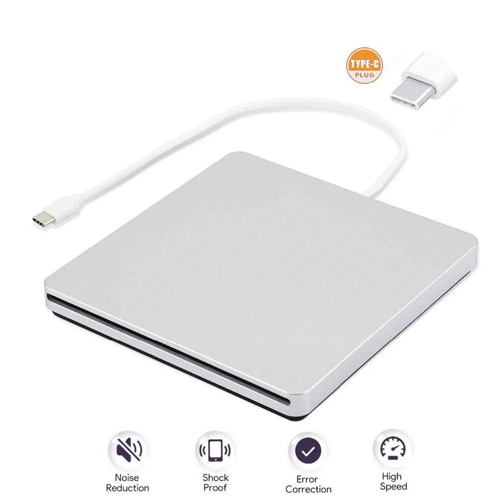 YiYaYo Тип C USB 3,0 DVD привод DVD RW горелка Писатель Rewriter CD rom ридер плеер Внешний привод для портативных ПК Windows Mac OS
