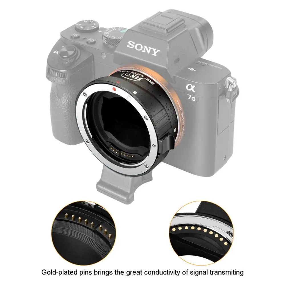 Адаптер для крепления объектива JINTU с автофокусом и полной рамкой Canon EF камеры Sony
