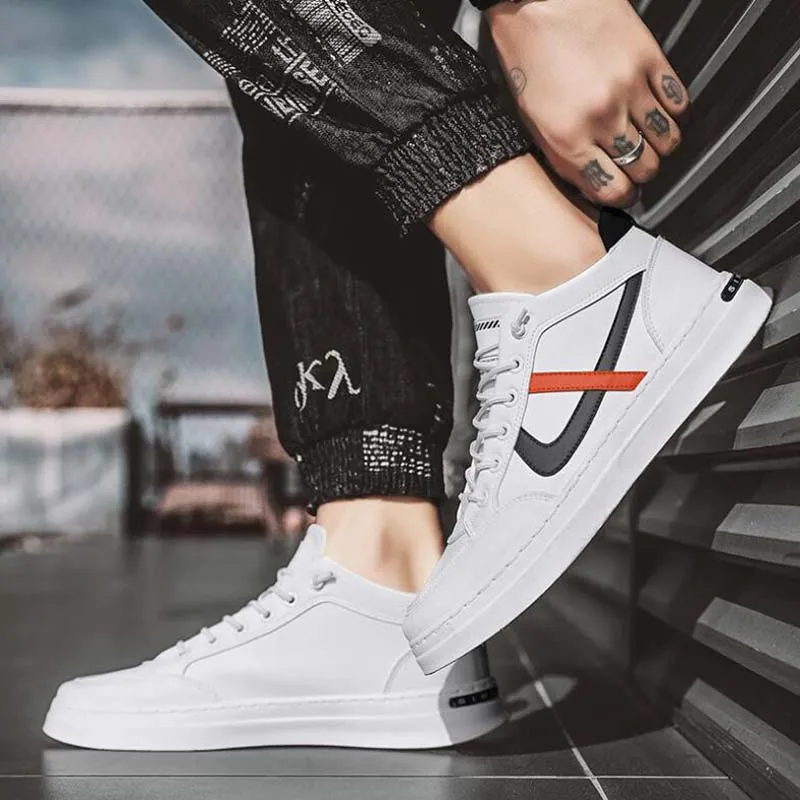 

Four Seasons Casual Shoes High Top White Shoes Board Shoes Student Shoes Men's Shoes Casual Shoes Trendy Shoes New 2021