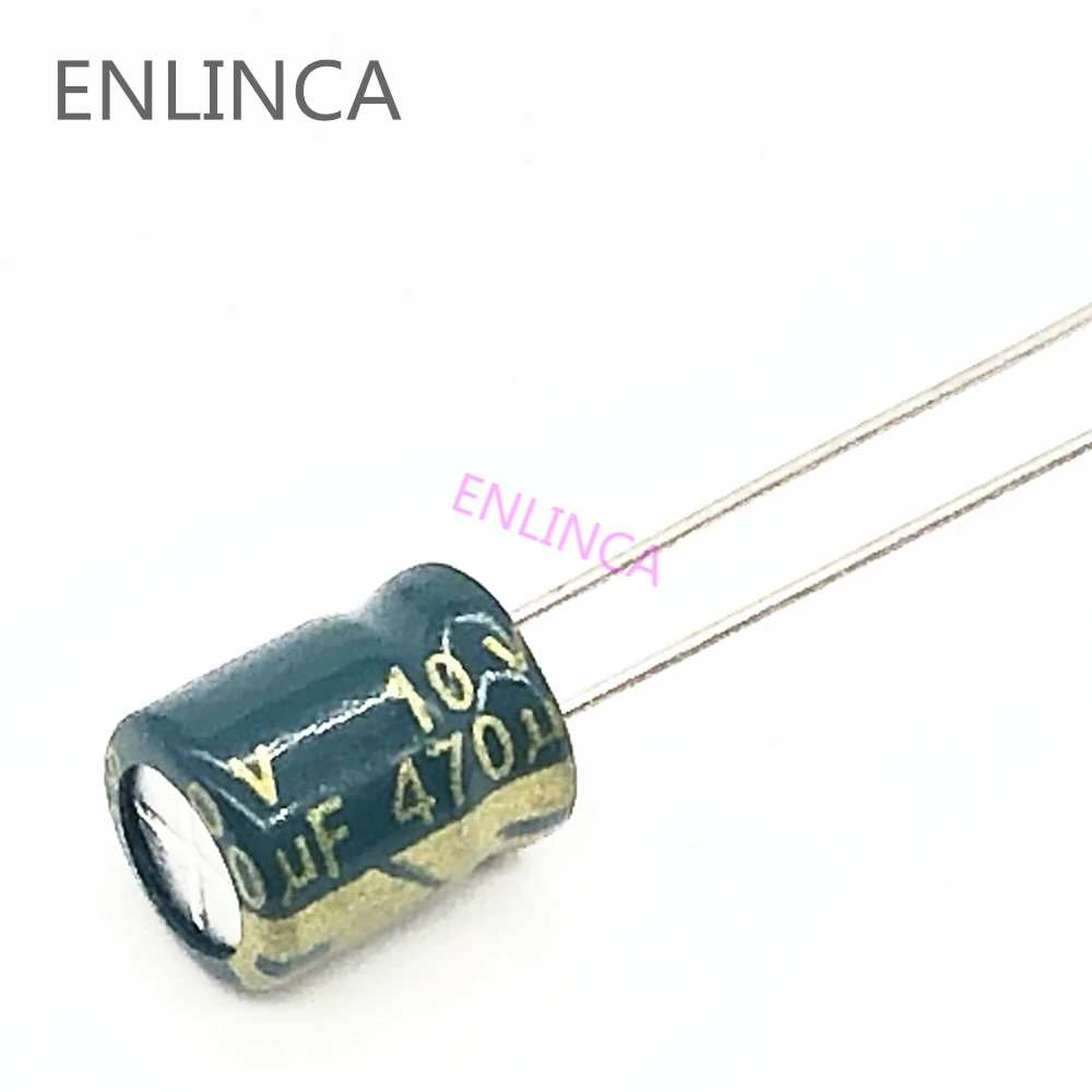 

60pcs/lot 10v 470UF Low ESR / Impedance high frequency aluminum electrolytic capacitor size 6X7MM 470UF 20%