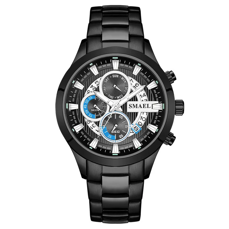 Часы Smael мужские водонепроницаемые уличные спортивные наручные часы с стальным
