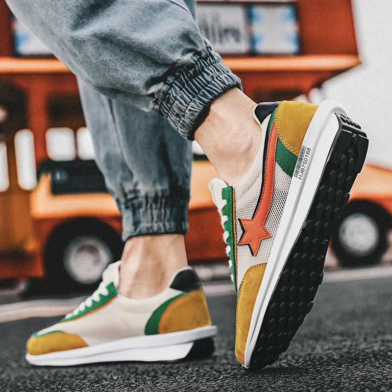 

Men's Running Shoes Mesh Breathable Comfortable Lace-up Sport Sneakers for Men Outdoor Lightweight Walking Shoes Made In China