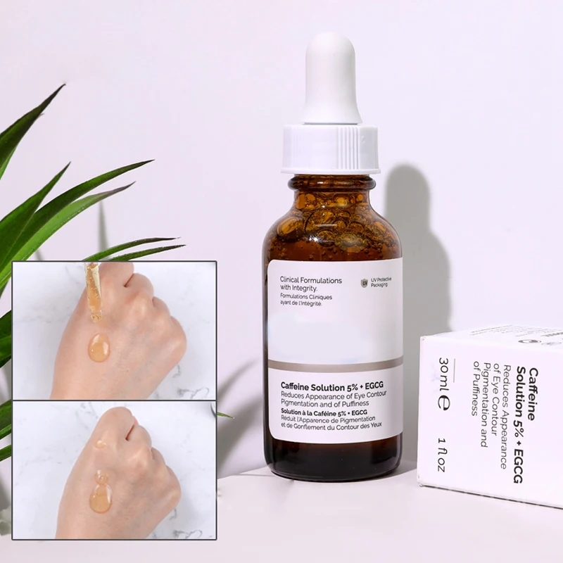 Обычный раствор кофеина 5% + EGCG основа под тени для век праймер макияж против