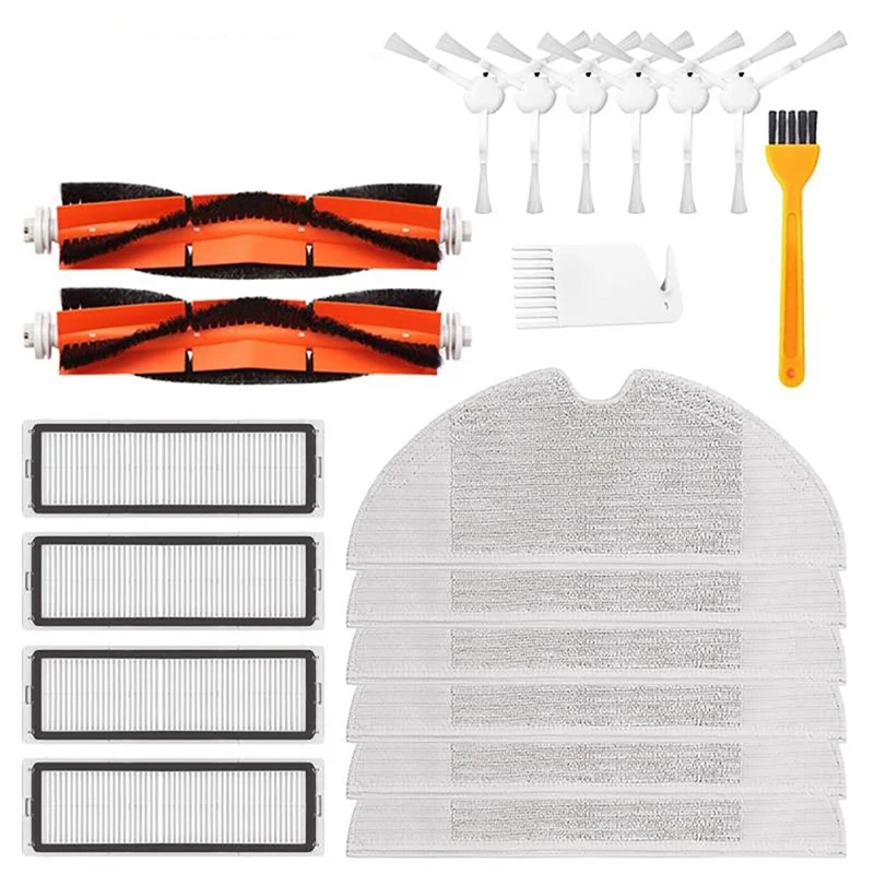

20PCS Hepa Filter Main Brush Mop Cloth Replacement Kits For Xiaomi Mijia 1C 2C / STYTJ01ZHM Robot Vacuum Cleaner Parts