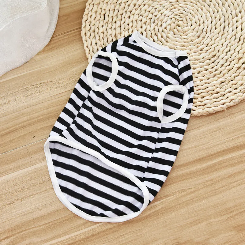 

Cute Pet Clothes for Dog Cat Stripe Shirt Puppy Summer Clothing Chihuahua Teddy Vest Shirts Pets Product