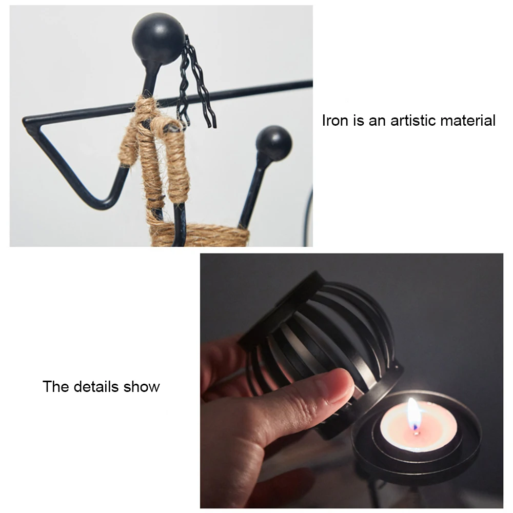 Vintage Candle Holders Home Decoration Metal People Model Candelabros Decorative Creative Candlestick Party Wedding Centerpieces | Дом и сад