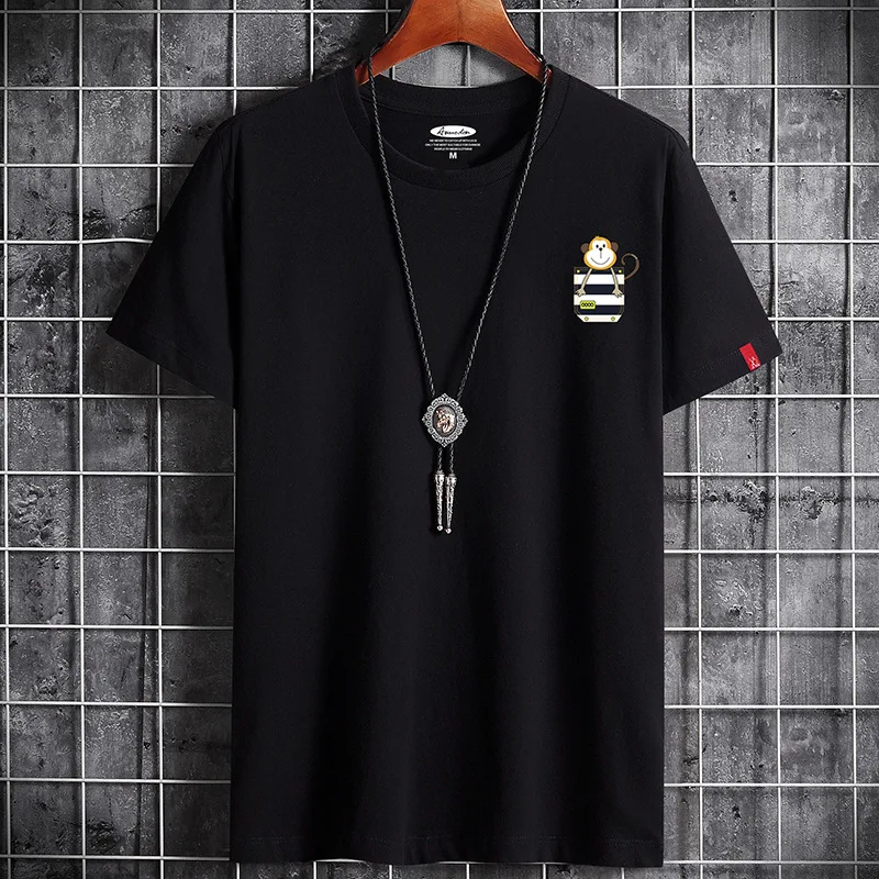 

New Summer Men's T Shirt 2021 Fashion Solid T Shirt Mens Oversized Hip Hop Short Sleeve Casual Cotton Mens Streetwear Top Tees