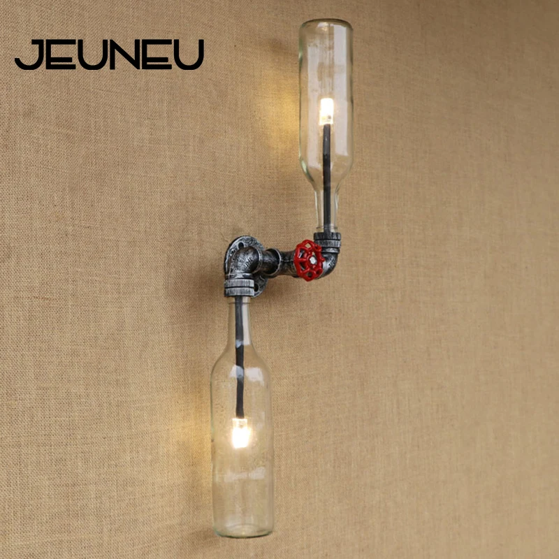 Ретро промышленная водопроводная настенная лампа включает G4 лампу стеклянный