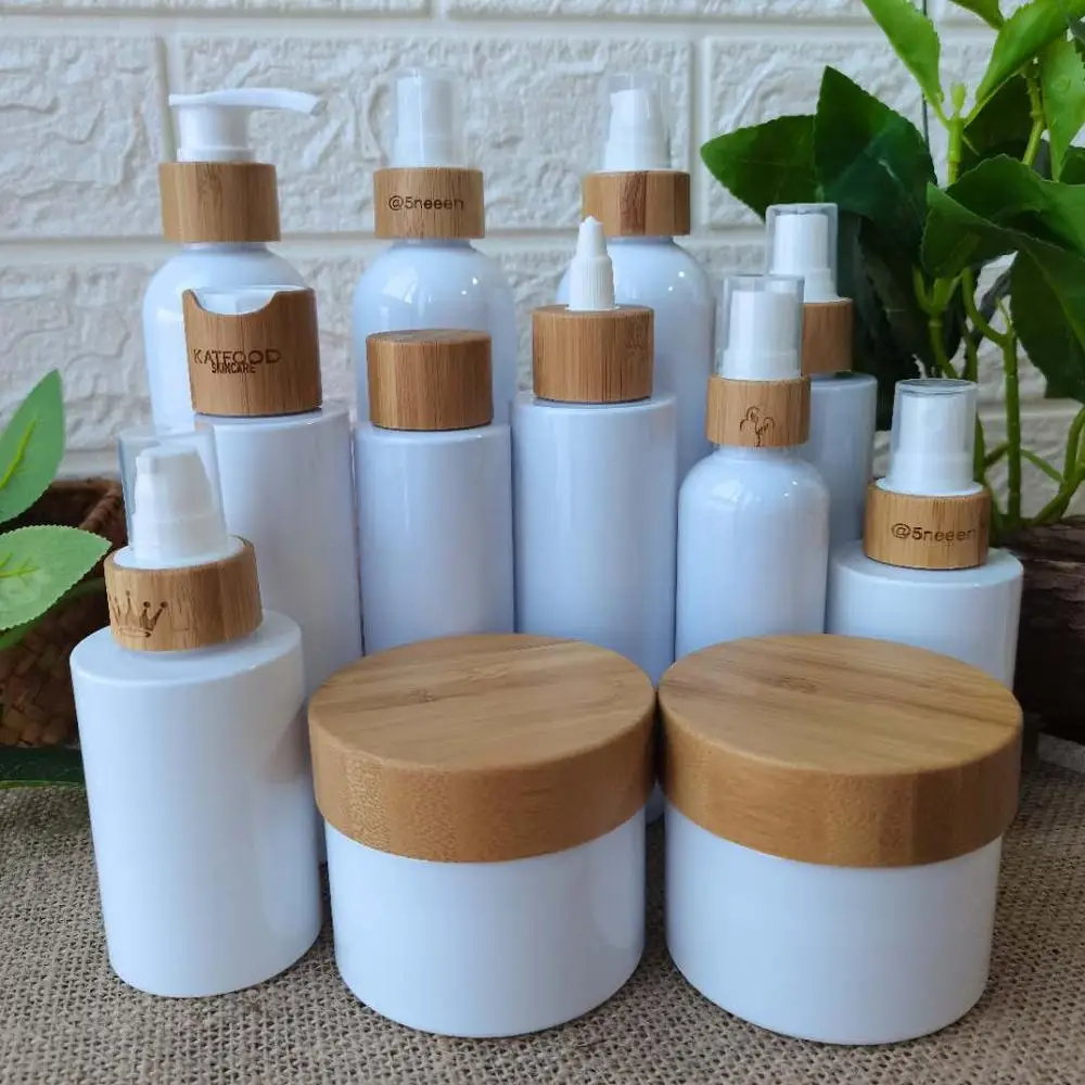 Engraving Logo Plastic 4 oz 8 oz Container Shampoo Cream Bot